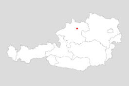 Landkarte von Österreich mit markiertem Standort von Architekt Stummer 