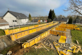 Baustelle der Erweiterung und Generalsanierung der Volksschule Rohr im Kremstal 