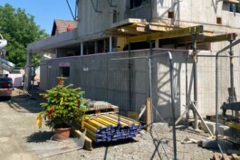 Baustelle vor der Gleichenfeier vom Wohnhaus Madlmayr in Ottensheim 