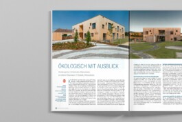 Innenseite von architektur international mit einem Artikel zum Kindergarten Ottensheim geplant von Architekt Stummer 