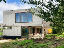 Baustelle vom Wohnhaus Madlmayr in Ottensheim