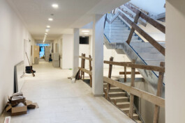 Baustelle der Volksschule Rohr von innen