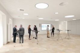 Rendering von der Neugestaltung des Foyers zur Galerie des Landtagssitzungssaales in Linz entworfen von Architekt Stummer 