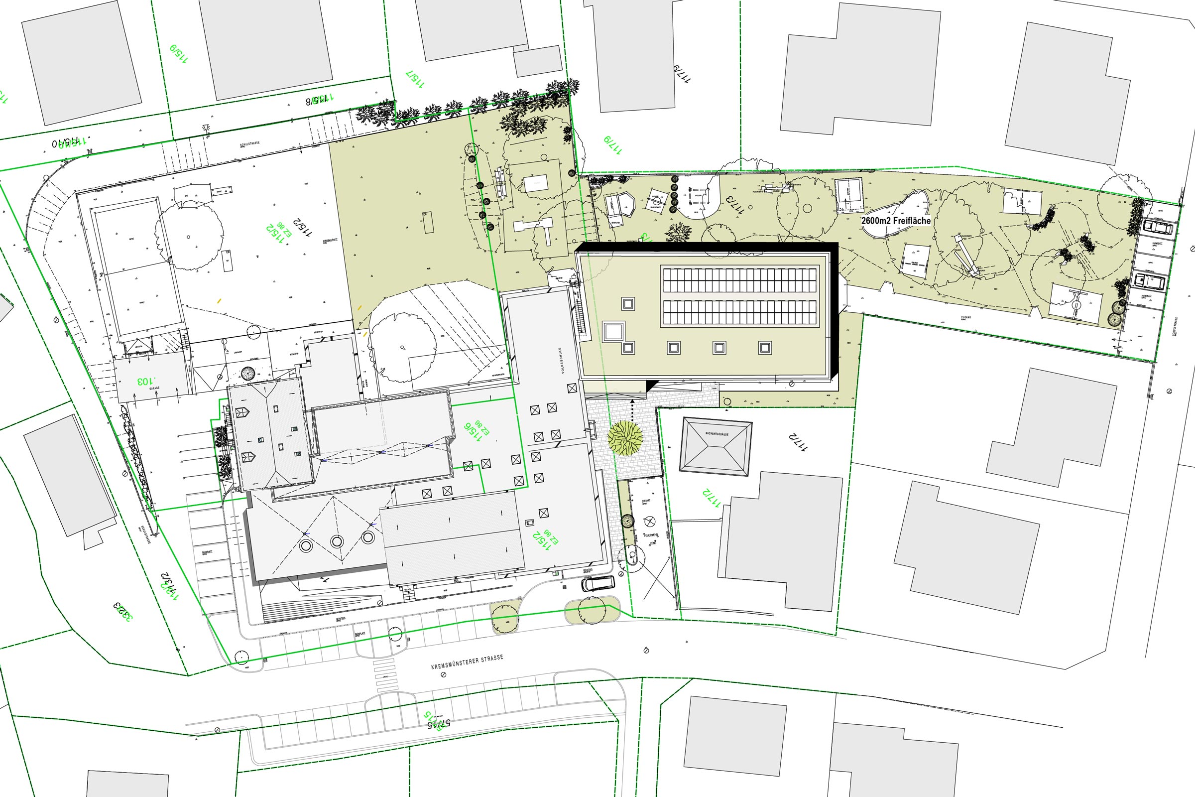 Entwurfskonzept Kindergarten Rohr im Kremstal – Architekt Stummer