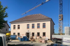 Baustelle der Volksschule Meggenhofen während der Generalsanierung 