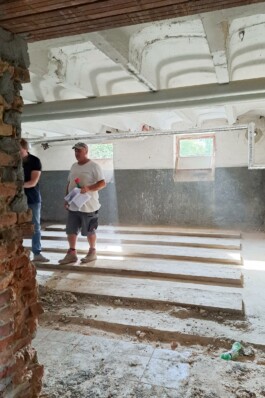 Baustelle der Volksschule Meggenhofen während der Generalsanierung 