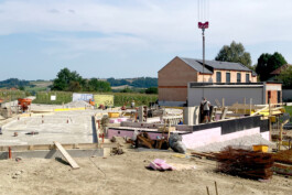 Baustelle der Villa R in Oberösterreich 