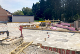 Baustelle der Villa R in Oberösterreich 