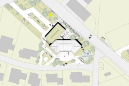 Lageplan vom Gemeindeamt mit Gemeindesaal in Hinzenbach 