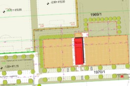 Lageplan der Sektion Tennis vom neuen Sportzentrum Eberstalzell