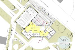 Lageplan vom Gemeindeamt mit Gemeindesaal in Hinzenbach