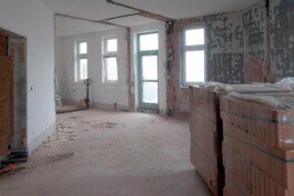 Baustelle innen der Neustrukturierung vom Gemeindeamt mit Neubau vom Gemeindesaal in Hinzenbach 