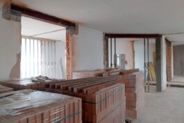 Baustelle innen der Neustrukturierung vom Gemeindeamt mit Neubau vom Gemeindesaal in Hinzenbach 